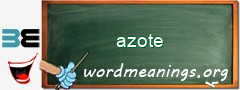 WordMeaning blackboard for azote